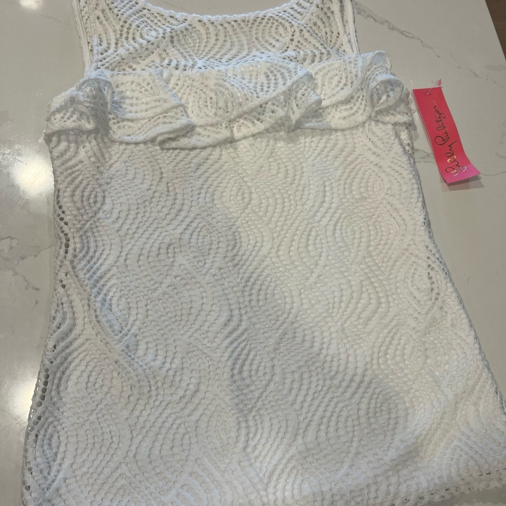 Lilly Pulitzer White Lace Sleeveless Top